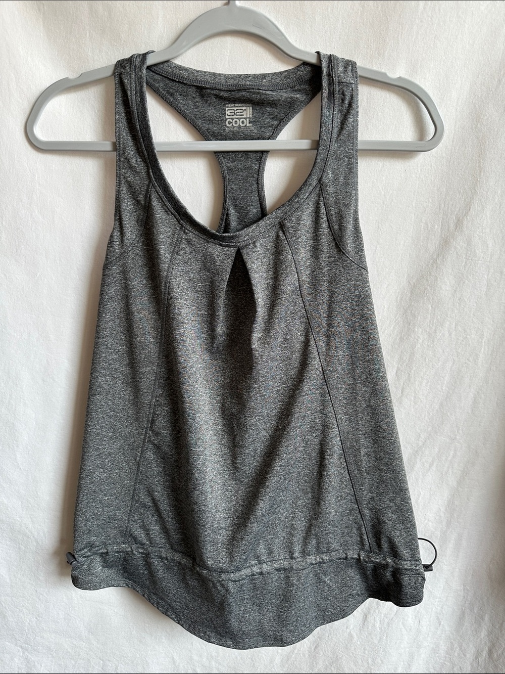32 Degrees Cool heather gray athletic racerback tank top, size M